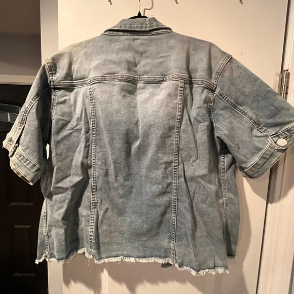 Zig Zag Stripe Denim Shirt / Jacket - Size 2XL - Picture 6 of 10